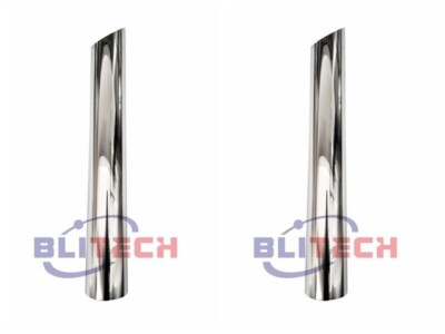 Pair of Chrome Stack Pipe 5'' x 60'' OD Mitre Cut Exhaust Tube