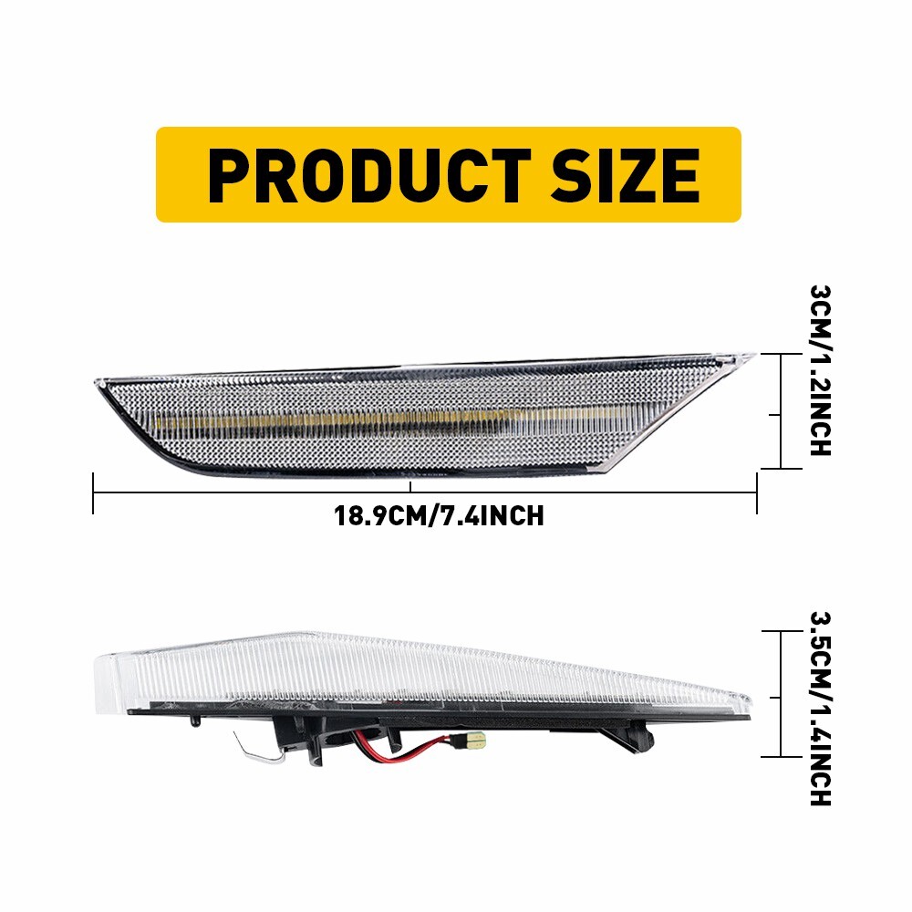 2PCS For 20042006 Infiniti G35 Sedan X LED Side Marker Light Car Lamp