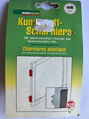 Scharniere Kunststoff weiß Insektenschutzfenster Insektenschutztür Windhager