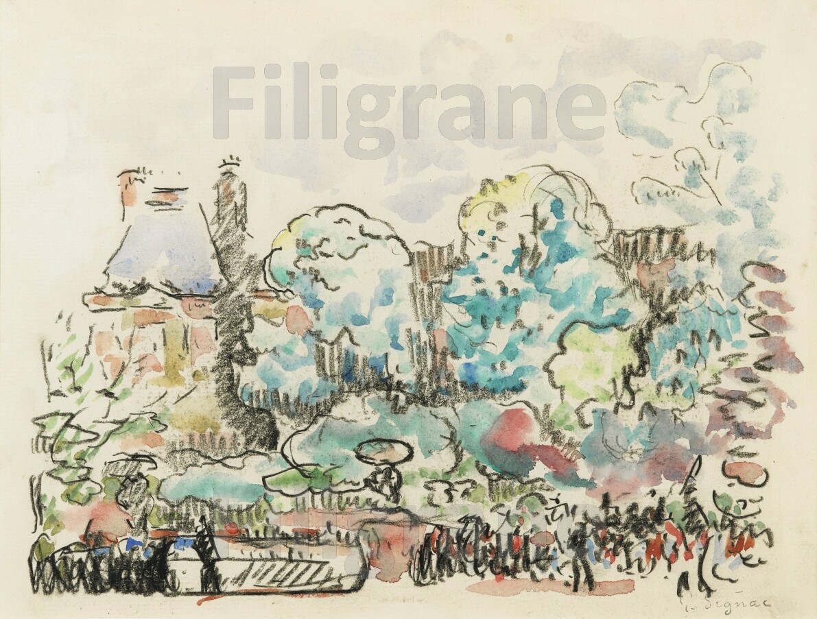 Tableau Pavillon de Flore Paris Rtko : reproduction d'art chic 40x60cm sur toile de qualité