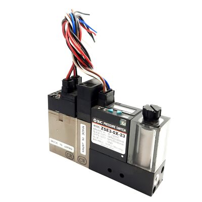 SMC ZSE3-0X-23 Vacuum Switch W/ VJ114 24v DC Sol Valve, M5, NPN Output