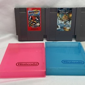 Nintendo NES Games Lot with Cases Top Gun Dash Galaxy Sky Shark Tested