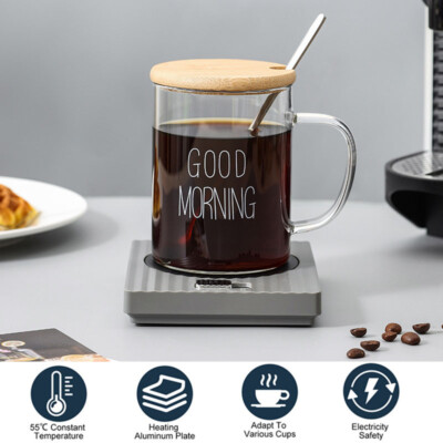 Electric Coffee Cup Mug Warmer Milk Tea Water Heating Heater Pad Shut Off  13W | eBay
