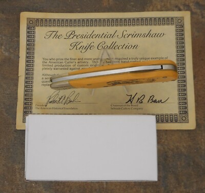 カット無し切手シート　切手　エリトリア　エルフグレン　cbj_s145_er SCHRADE+ USA SCRIMSHAW 1982-84 ANDREW JACKSON PRESIDENTIAL KNIFE