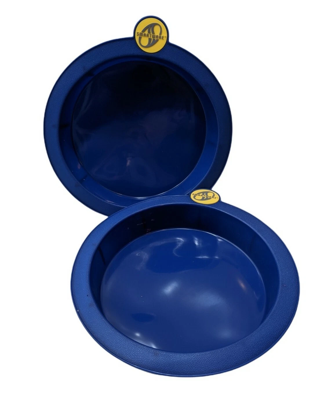 New Lot of 2 Smartware Silicone Pie Plates 8” Round Blue Baking Cake Pan Bake