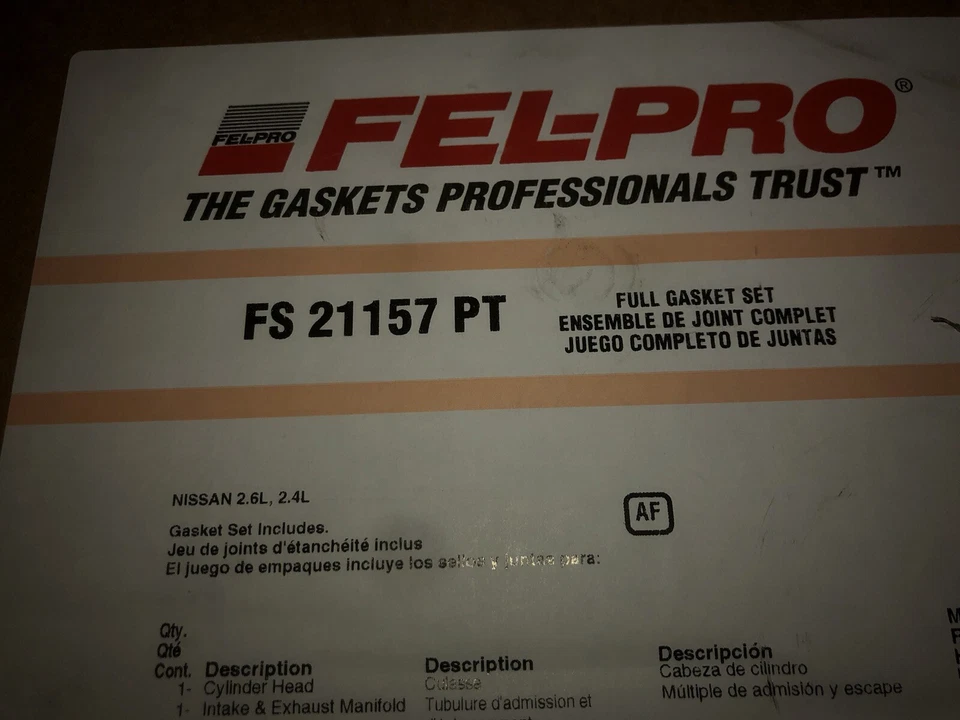 Fel-pro Datsun 240z Early 260z Full Gasket Set - Image 2 of 4