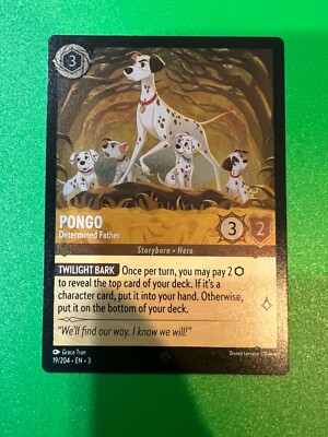 Disney Lorcana Into the Inklands - 19/204 Pongo Father - Super Rare Cold FOIL | eBay Disney Lorcana Into the Inklands - 19/204 Pongo Father - Super Rare Cold FOIL | eBay