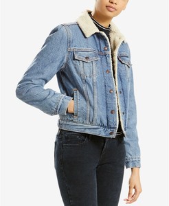 sherpa lined denim jacket womens