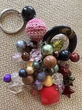 Vintage Keychain Beads Beaded