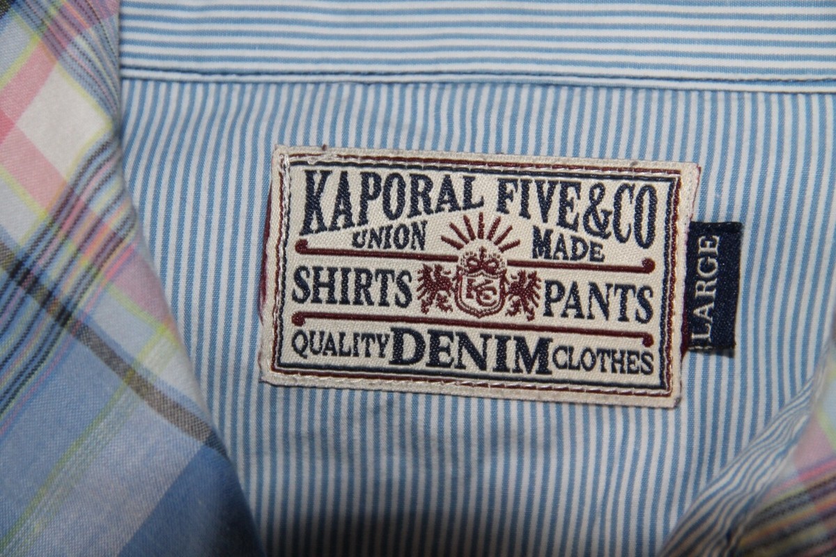 Chemise KAPORAL Kohan – Carreaux Bleus Taille M – Coton Décontracté Excellent état