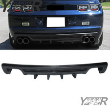 For 10-13 Chevy Camaro Zl1 Style Rear Diffuser Lip Lower Fin Spoiler Carbon Look
