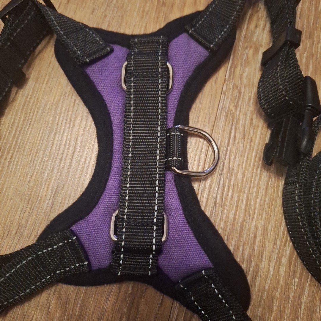 X-Small No Pull Dog Harness Purple Free Lead Included UK