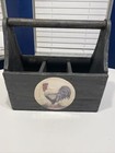🐔Vintage Wooden Rooster~Farmhouse/Country Caddy Utensil/Napkin/Egg Carrier
