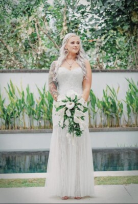 Pronovias Goldy Boho Wedding Dress 10-12 | eBay