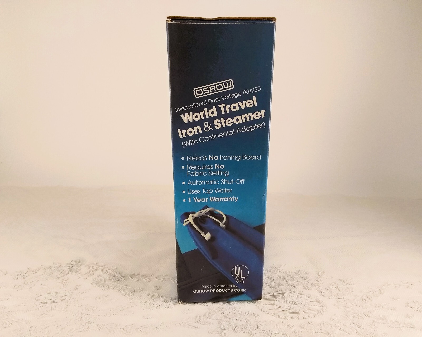 Vintage Osrow World Travel Iron Steamer  with travel bag and accessories 1981