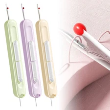 2 In1 Threading Needle Threader Elderly Hand Sewing Special Tools AE
