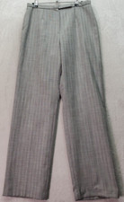 Kasper Dress Pants Women Sz 8 Gray Lined Polyester Light Wash Pockets Flat Front