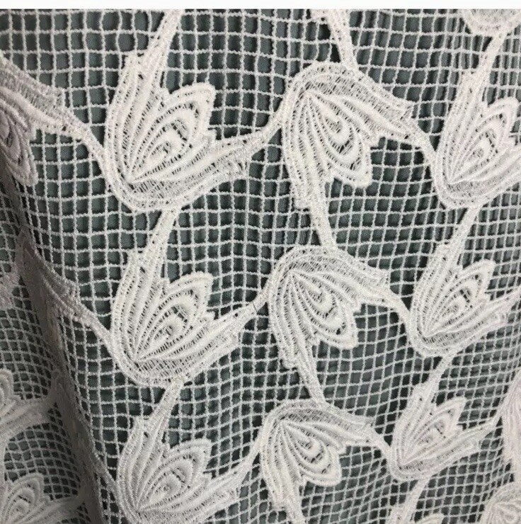 Tory Burch Pierce Embroidered Skirt - White and Green Overlay Skirt Size 10 thumbnail 3