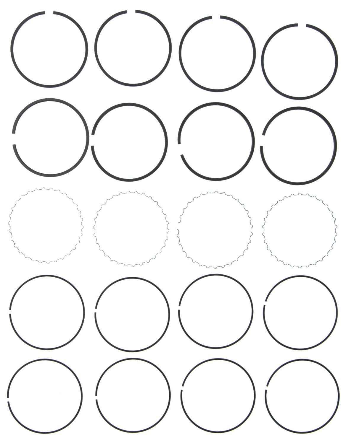 Mahle Original 009 36 N1 Piston Ring Set - View #11