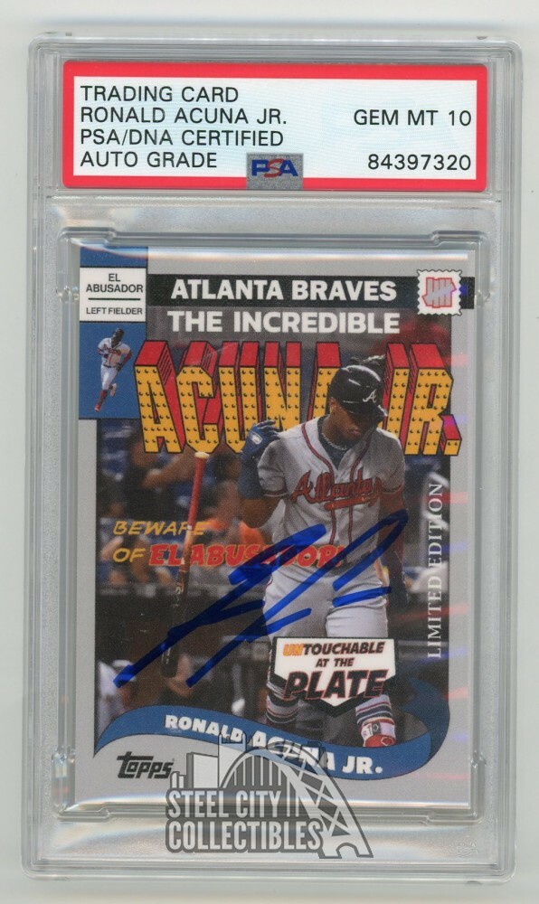 Ronald Acuna Jr 2021 Topps Project 70 Autographed Card #286 - PSA/DNA 10