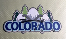Colorado Scrapbooking Die Cut Title. Multi-layered. Hand-crafted.