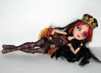monster high doll red and black hair