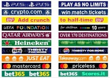 SUBBUTEO 20 STICKERS/ADESIVI CHAMPIONS LEAGUE 2025-26 DOPPIO SPONSOR FENCE
