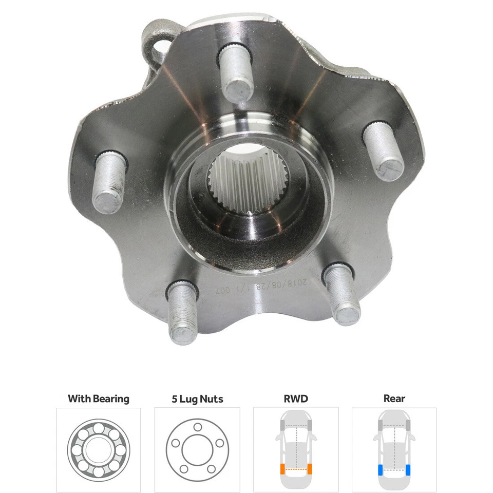 Wheel Hub Kit For 2007-2018 Infiniti Q50 Q70 Q60 G37 Nissan 370Z - Image 2 of 4