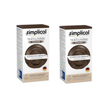 Simplicol Textilfarbe intensiv Espresso-Braun 150g 2er Pack