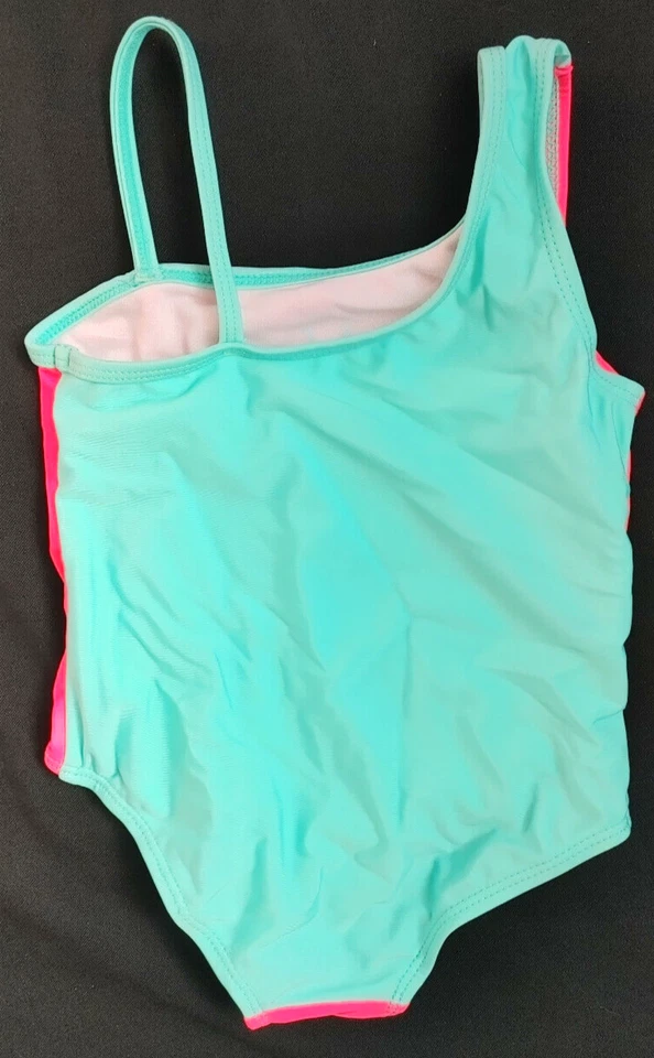 TRAJE DE BAÑO NIÑA 24 MESES ESTAMPADO SIRENA NEÓN 1 PIEZA - ROPA NUEVA Foto 2 de 2