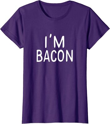 I'm Bacon Funny Fun Desing For Lovers Bacon Gifts Ladies' Crewneck T-Shirt
