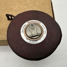Vintage Original Starrett HC530 100'/30M Steel Satin Chrome Tape Rule Measure