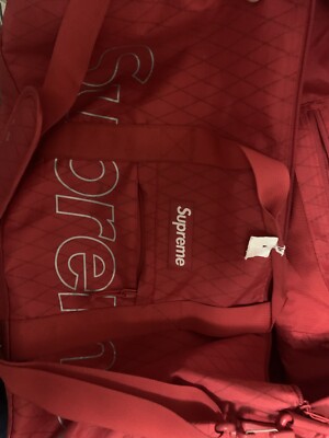 Large Supreme Duffle/suitcase/gym bag -Red | eBay