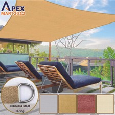 Sun Shade Sail Canopy Rectangle Square UV Block Shelter for Patio Yard Backyard