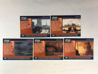 STAR WARS ATTACK OF THE CLONES (Topps UK/2002) Complete PLANETS