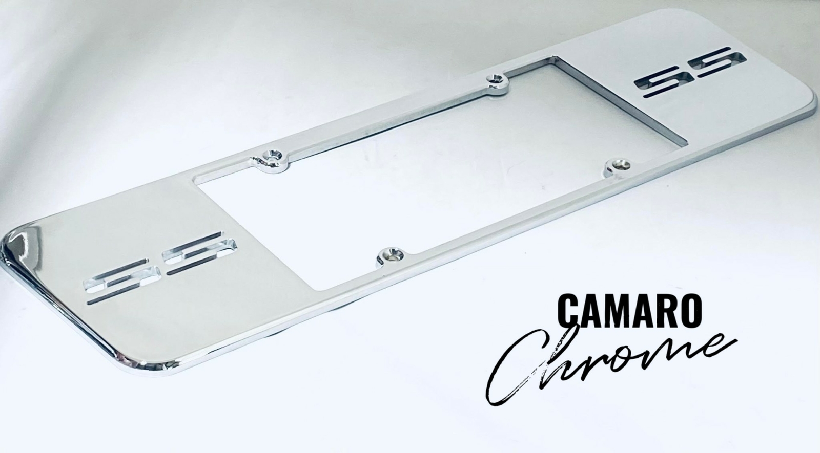 CAMARO CHROME LICENSE PLATE FRAME "SS" (1 PC) 2010-2015 CHEVROLET CAMARO