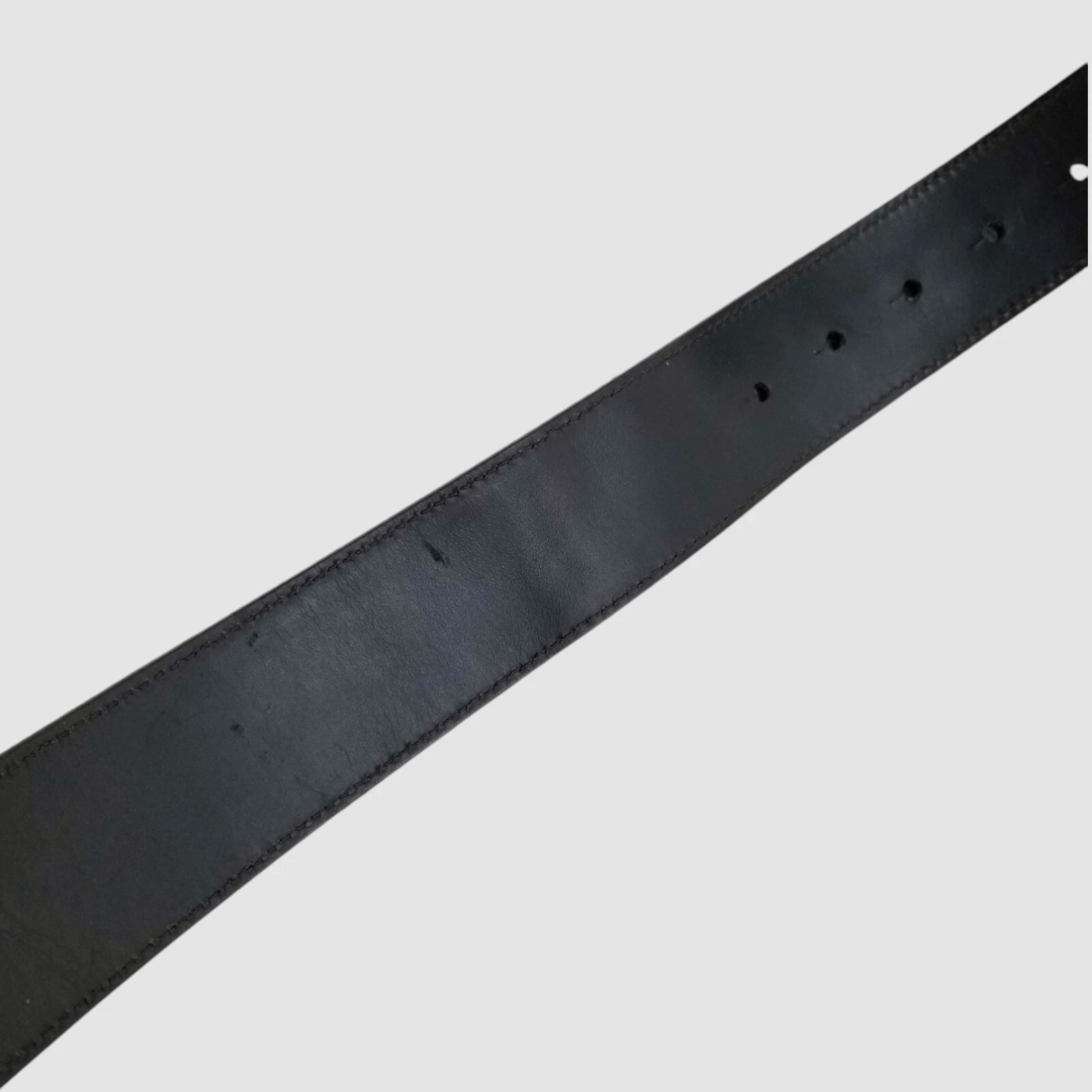 Versace Cinturino Uomo Nero Tonale Greco Chiave Web Nylon Pelle Misura 32 in 80 cm