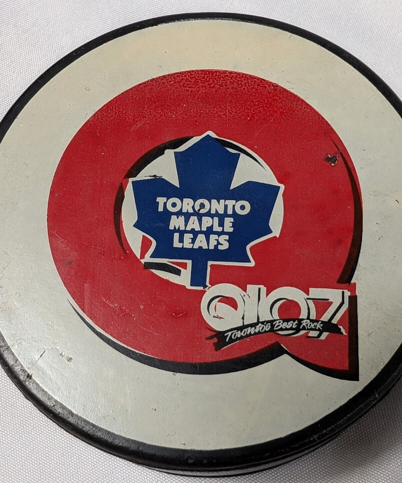 TORONTO MAPLE LEAFS Q107 PROMOTIONAL PUCK PROMO NHL HOCKEY SPORTS