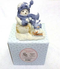 Enesco Cherished Teddies Nora "Brrrrr..." Snowbear Pulling Sled Figurine 848581