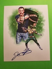 Photo RP 8x10 signée Green Power Ranger - Livraison gratuiteN ! Tommy - Jason David Frank