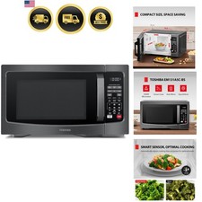 EM131A5C-BS Countertop Microwave Ovens 1.2 Cu Ft, 12.4" Removable Turntable S...