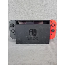 Nintendo Switch Console Gray Red Joy Con Docked Handheld Gaming System