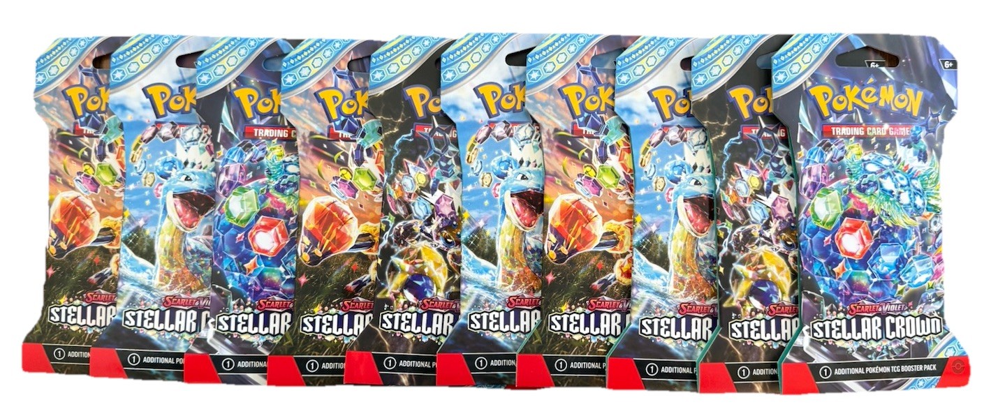 10 Random Packs - Pokemon Cards - S&V: Stellar Crown - TCG Booster Pack