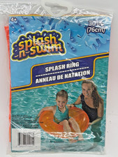 Splash N Swim 30-Inch 76cm Inflatable Orange Splash Ring For Ages 4