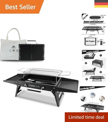 Kohlegrill klappbar Grillwagen Portable Garten Balkon Camping Strand Mini BBQ