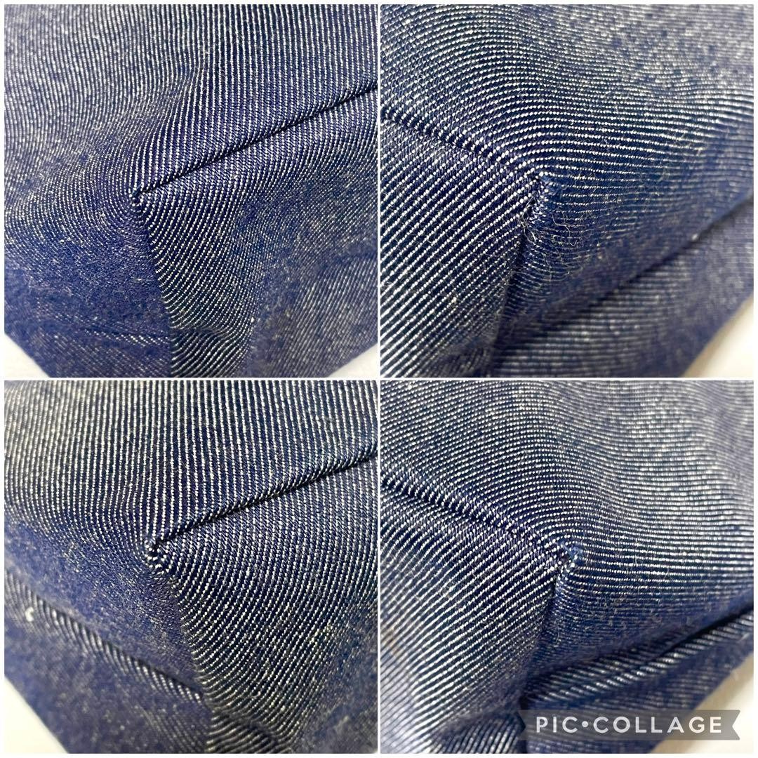 GIVENCHY denim tote bag in indigo blue with sequins and logo thumbnail 10