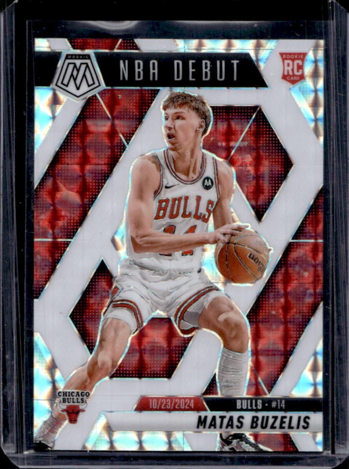 2024-25 Mosaic Matas Buzelis RC Choice White NBA Debut #11/35 Bulls