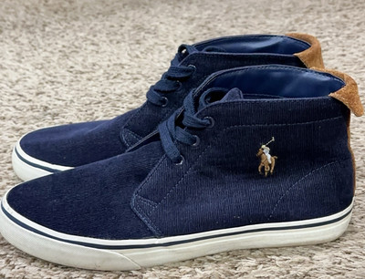Polo Ralph Lauren Sneakers Men Size 10D Talin Navy Corduroy Casual ShoesPreppy