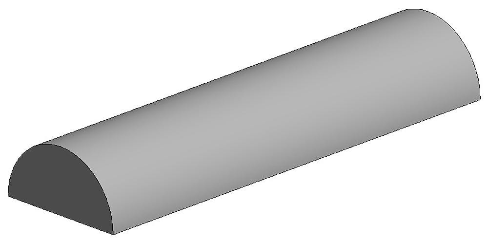Evergreen 500241 - Half Round Rod, 35 Cm Long, Diameter 1.5 Mm, 5 Pieces - New