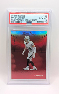 Panini Prestige 2024 Xtra Points Premium Red Maxx Crosby #159 /399 PSA 10